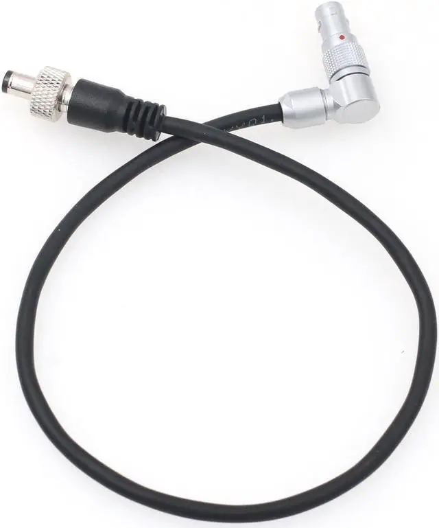 Alt view image 2 of 5 - HangTon 0B 2 Pin to Locking DC Barrel Power Cable for Alexa Camera Atomos Shogun Flame/Inferno, Ninja Inferno, Shogun 7 Monitor Rotated Right Angle 60cm