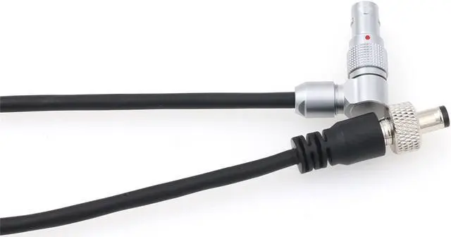 Alt view image 4 of 5 - HangTon 0B 2 Pin to Locking DC Barrel Power Cable for Alexa Camera Atomos Shogun Flame/Inferno, Ninja Inferno, Shogun 7 Monitor Rotated Right Angle 60cm