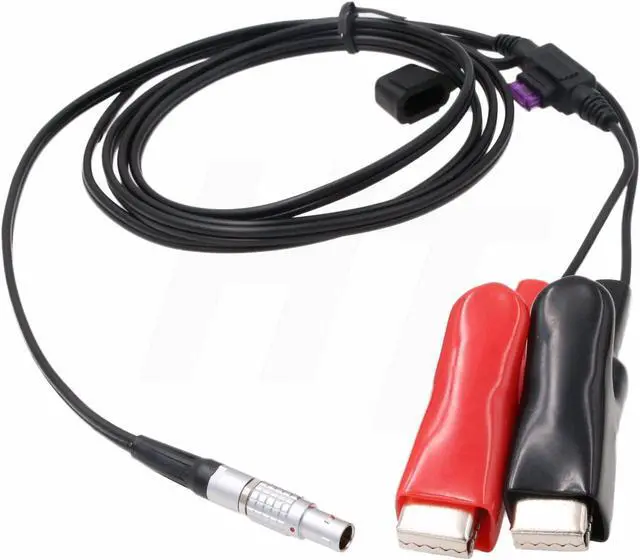 Main image of HangTon External Battery Power Cable for GEOMAX Zenith 60/35 Pro, Hemisphere S631 / S321+ S321 GPS Receiver, 5 Pin to Alligator Clips