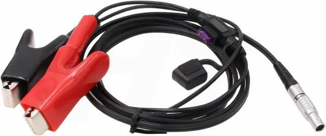Alt view image 2 of 4 - HangTon External Battery Power Cable for GEOMAX Zenith 60/35 Pro, Hemisphere S631 / S321+ S321 GPS Receiver, 5 Pin to Alligator Clips