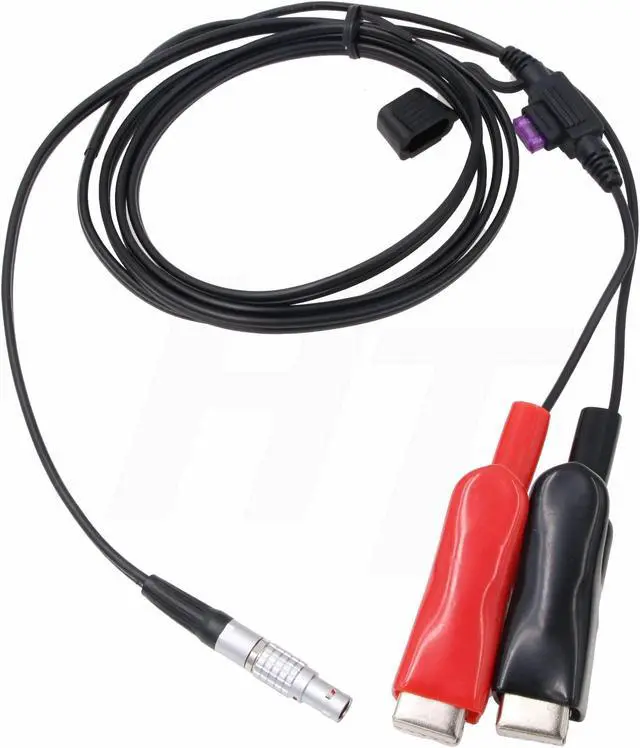 Alt view image 4 of 4 - HangTon External Battery Power Cable for GEOMAX Zenith 60/35 Pro, Hemisphere S631 / S321+ S321 GPS Receiver, 5 Pin to Alligator Clips