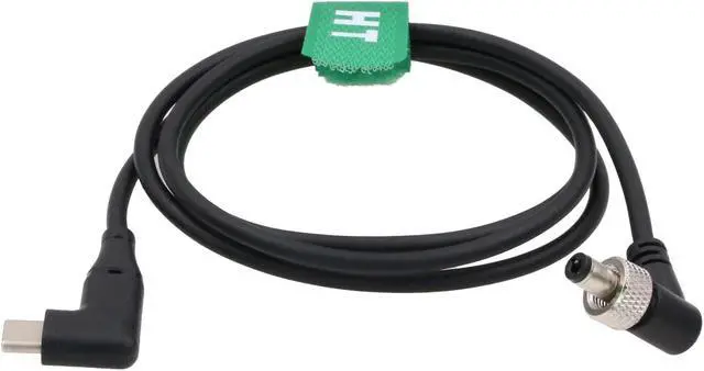 Alt view image 2 of 3 - HangTon Right Angle USB Type C to Locking DC 12V 3A PD Power Cable for Hollyland Mars 400s Audio Recorder Atomos SmallHD Monitor 50cm