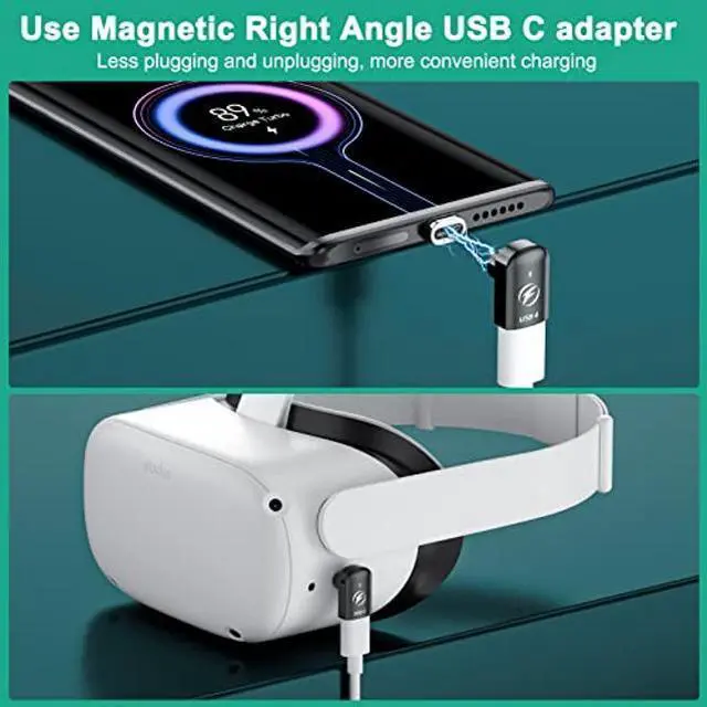 Alt view image 2 of 5 - USB Type C Magnetic Adapter 2Pack, Right Angle Magnetic USB C Adapter with 40Gbps Data Transfer PD 140W Charge USB4 8K 60Hz Video for Thunderbolt 3/4, MacBook Pro/Air and iPhone 15/15 Pro/15 Max