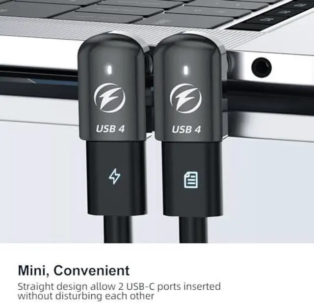 Alt view image 3 of 5 - USB Type C Magnetic Adapter 2Pack, Right Angle Magnetic USB C Adapter with 40Gbps Data Transfer PD 140W Charge USB4 8K 60Hz Video for Thunderbolt 3/4, MacBook Pro/Air and iPhone 15/15 Pro/15 Max