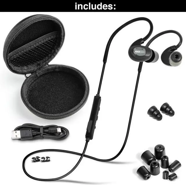 Alt view image 5 of 5 - ISOtunes PRO Bluetooth Earplug Headphones, 27 dB Noise Reduction Rating, 10 Hour Battery, Noise Cancelling Mic, OSHA Compliant Bluetooth Hearing Protector (Matte Black)