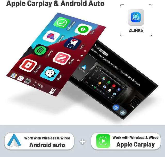 Alt view image 3 of 5 - 2+64G for Subaru Forester Impreza WRX STI 2008-2012 Car Stereo 9 Inch Touchscreen with Wireless CarPlay Android Auto, Android 13 Car Radio with GPS Bluetooth HiFi RDS Backup Camera
