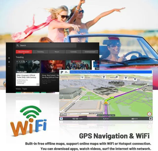 Alt view image 4 of 5 - 2+64G for Subaru Forester Impreza WRX STI 2008-2012 Car Stereo 9 Inch Touchscreen with Wireless CarPlay Android Auto, Android 13 Car Radio with GPS Bluetooth HiFi RDS Backup Camera