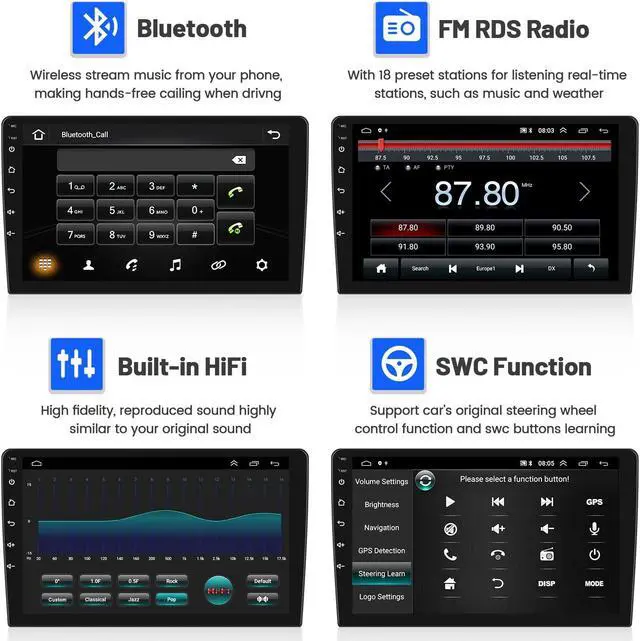 Alt view image 5 of 5 - 2+64G for Subaru Forester Impreza WRX STI 2008-2012 Car Stereo 9 Inch Touchscreen with Wireless CarPlay Android Auto, Android 13 Car Radio with GPS Bluetooth HiFi RDS Backup Camera