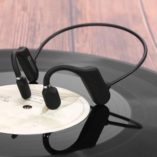 Alt view image 2 of 4 - Inductivv Bone Conduction Headphones, Advanced Bluetooth 5.3 Wireless Heads, Open-Ear Headphones, IP56 Water Resistant, Open-Ear Design, Ergonomic, One-Finger Touch Control, Lightweight