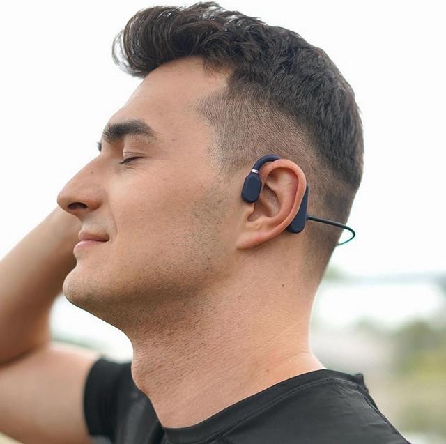 Alt view image 4 of 4 - Inductivv Bone Conduction Headphones, Advanced Bluetooth 5.3 Wireless Heads, Open-Ear Headphones, IP56 Water Resistant, Open-Ear Design, Ergonomic, One-Finger Touch Control, Lightweight