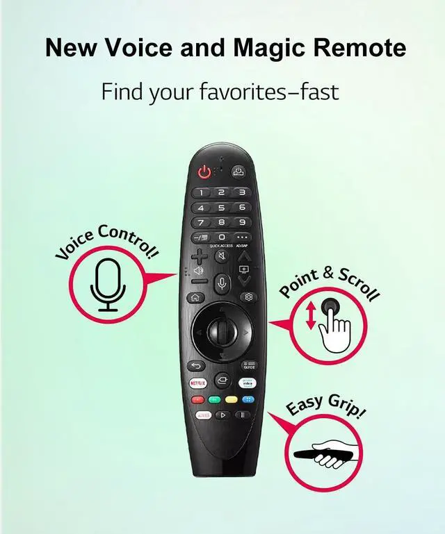 Alt view image 5 of 5 - JISOWA Voice Magic Remote Control Universal for LG C9 B9 W8 E8 SM86 SM95 UM71 UM80 SK8000 SK9500 UK6500 UK7700 NANO81 CX GX PUA Series Smart TV MR19BA AGF80220501 AGF79298801 Replacement