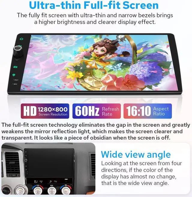 Alt view image 5 of 5 - JOYING Radio for Toyota Tundra 2007-2013 & Toyota Sequoia 2008-2018 Android 12 Car Stereo 10.1" Touch Screen 8GB+128GB with Wireless Carplay Android Auto Bluetooth Plug and Play Head Unit(JY-TZ167N8)