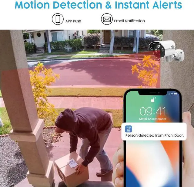 Alt view image 5 of 5 - JouSecu 5MP PoE Camera Waterproof Outdoor Indoor Replacement Bullet Security Cameras, Only Compatible with Jousecu PoE NVR Security System(Model:N2441/N2440/N2482)