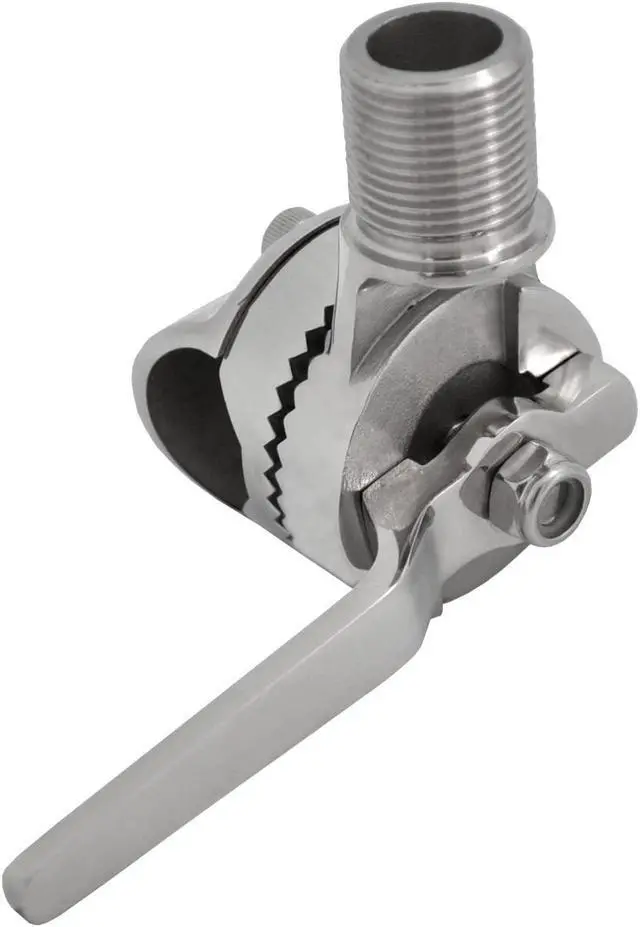 Main image of JT-HLM Boat Stainless Steel 25mm VHF Antenna Mounts Adjustable Antenna Base Clamp-on Hardware