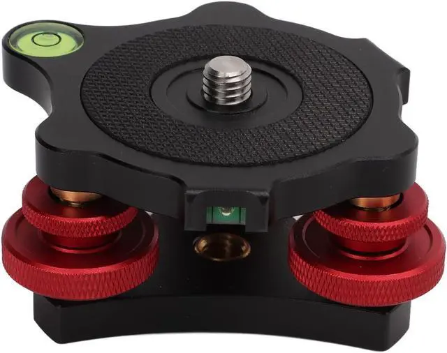 Main image of KIMISS Camera Leveler, LP-64 Camera Tripod Ball Head Leveling Base Aluminum Triple Wheel Leveler Bubble Level Tripod Head Leveling Base