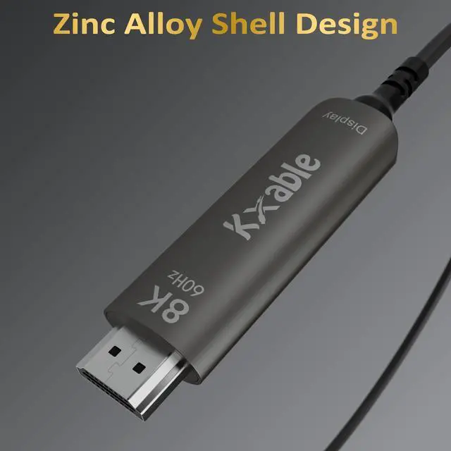 Alt view image 3 of 5 - USB C to HDMI 2.1 Cable 50 FT, 8K Active Fiber Optic Type-C to HDMI Cord, (8K@60Hz, HDCP, HDR) Thunderbolt 3/4 Compatible, for iPhone 15 Series, MacBook Pro, iPad Pro, S23, Surface, with 4 Adapters