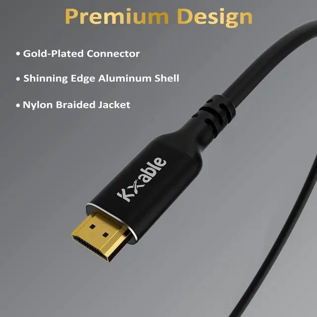Alt view image 3 of 5 - 8K USB C to HDMI 2.1 Cable 30 FT, (8K@60Hz,4K@120Hz, HDR), Thunderbolt 3/4 Compatible, for iPhone 15 Series, MacBook Pro/Air, iPad Pro, Galaxy S23, Note 20, Surface, Dell, HP, with 2 HDMI Adapters