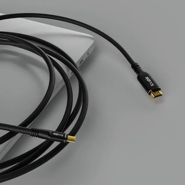 Alt view image 5 of 5 - 8K USB C to HDMI 2.1 Cable 30 FT, (8K@60Hz,4K@120Hz, HDR), Thunderbolt 3/4 Compatible, for iPhone 15 Series, MacBook Pro/Air, iPad Pro, Galaxy S23, Note 20, Surface, Dell, HP, with 2 HDMI Adapters