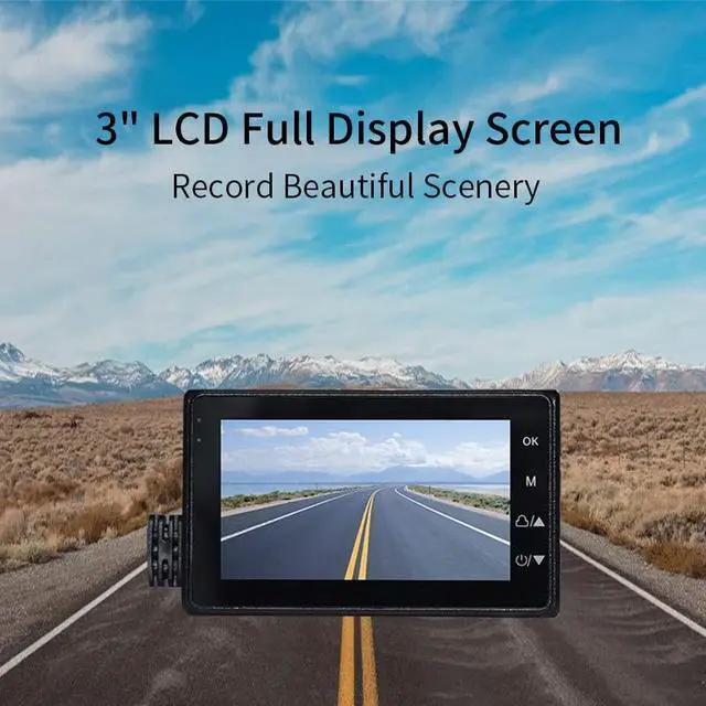 Alt view image 2 of 5 - Driving recorder Camera 3" LCD HD Motorcycle Car Action Dual Camera Video Recorder Dash Cam Night Vision 5V Motorcycle Car Driving recorder Camera Video Recorder Dash Cam Night Vision