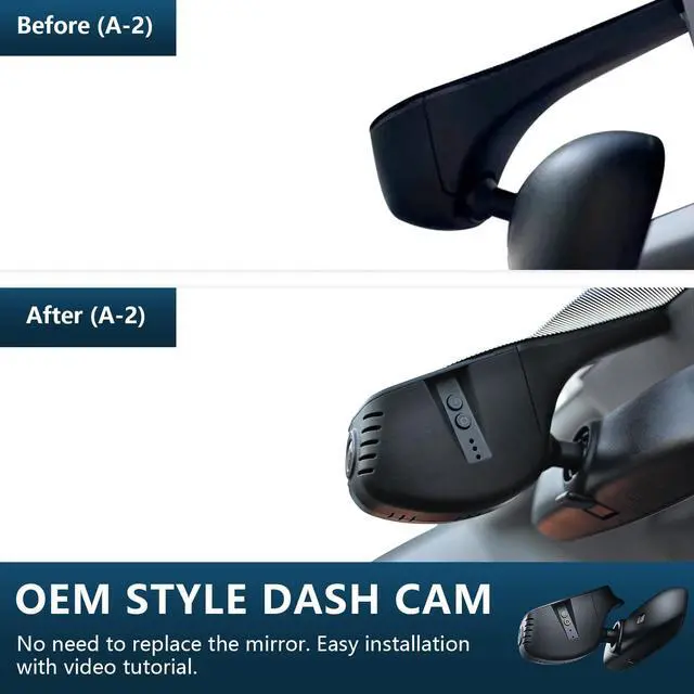 Alt view image 5 of 5 - Mangoal 4K Dash Cam fit for Audi (Model A) 2019 2020 2021 2022 2023 2024 A4 A6 Allroad A3 A5 Q5 S4 S6 Q7 A8 S8 TT A7 S5 Q3 S3 S7 RS3 RS5 RS6 e-tron, OEM Look, UHD 2160P Video, Wifi & App, 128GB Card