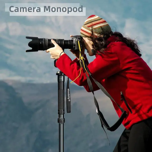 Alt view image 5 of 5 - Manbily Camera Monopod, A-666L 32mm Tube Aluminum Monopod with Walking Stick Handle, Travel Monopod for DSLR Cameras Canon Sony Nikon, Payload 33 lbs/15kg (69")