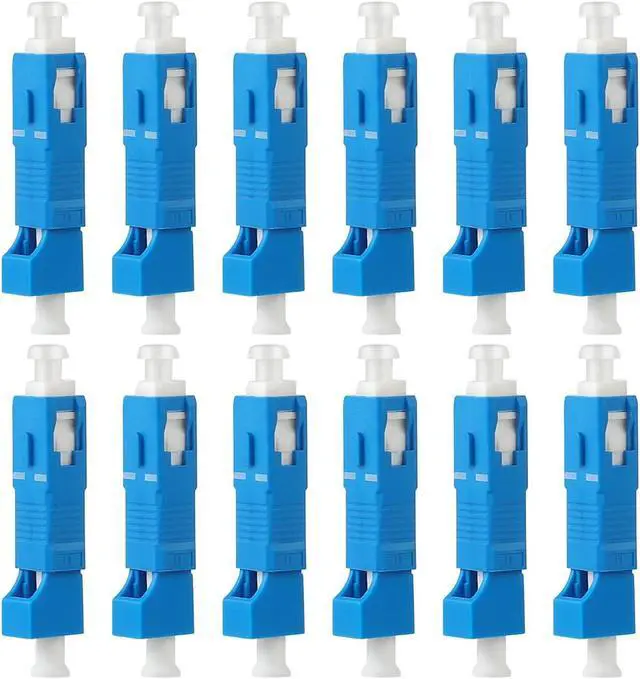 Main image of 12 Pcs SC to LC Adapter,SingleMode 9/125um SC Male to LC Female Hybrid Optical Fiber Adapter Connector,Optical Equipment Tool for Visual Fault Locator,Optical Power Meter,Digital Communication