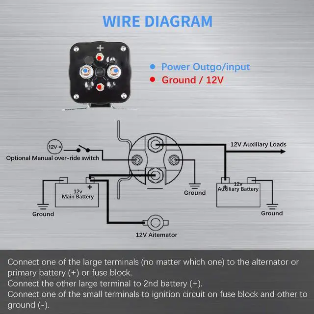 Alt view image 5 of 5 - MaySpare 200 Amp Mobile Audio Continuous Relay and Battery Isolator High Current Relay 12VDC