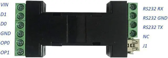 Alt view image 3 of 5 - Wiegand Converter Wiegand to USB Wiegand to Serial RS232/PS2/ABA/TTL, Serial to Wiegand Converter, Up to 128 Bits Wiegand Data, Android/Linux/Widows/iOS(Host with Serial)