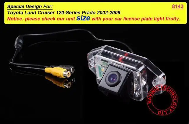 Alt view image 2 of 5 - Navinio(r) HD CCD Chip Car License Plate Rear View Reverse Backup Parking car Camera for Land Cruiser 120 Series Prado Waterproof Night Vision Clear Solution