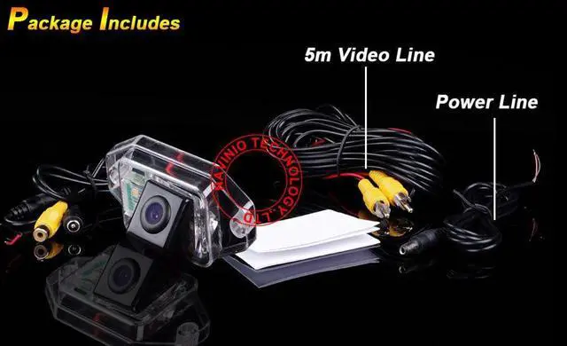 Alt view image 4 of 5 - Navinio(r) HD CCD Chip Car License Plate Rear View Reverse Backup Parking car Camera for Land Cruiser 120 Series Prado Waterproof Night Vision Clear Solution