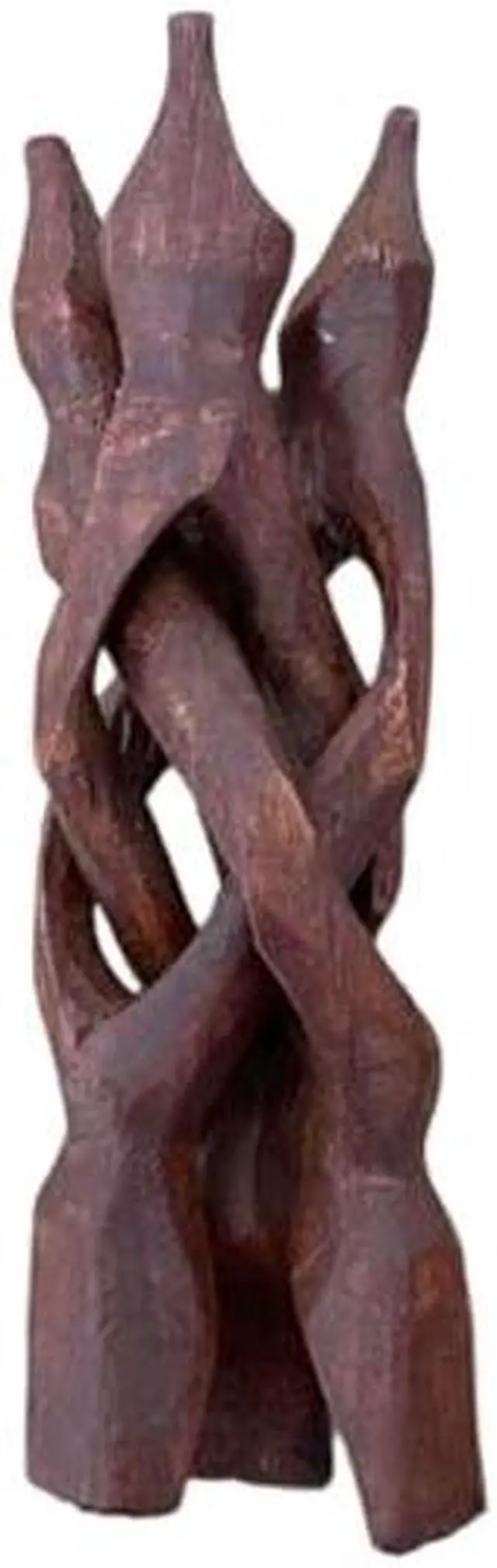 Alt view image 3 of 5 - NESSASTORES 24 Wooden Tripod Stand - 6" Hand Carved Room Decor Holder, Ideal Crystal Ball Stand, Rock Stand, Vase Holder Stand for Abalone Shell, Decorative Bowl, Sphere, or Geode JC-046