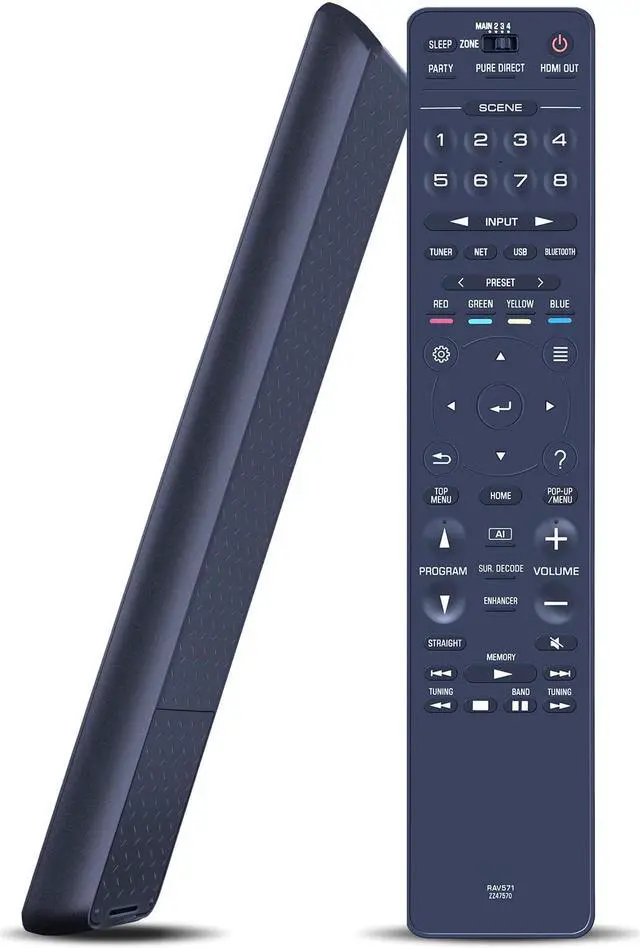 Main image of RAV571 ZZ47570 Replacement Remote Control Compatible for Yamaha AV Audio Video Receiver RX-A2080 RX-V2085 RX-A3080