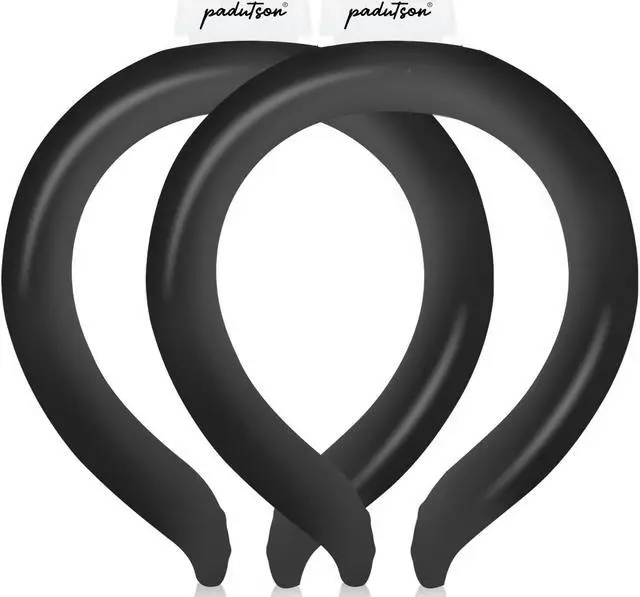 Main image of 2 Pack Neck Cooling Tube, Reusable Ice Neck Ring Cooler Wraps,Wearable Body Cooling Products for Outdoor Indoor, Neck Coolers for Hot Weather (Black*2)