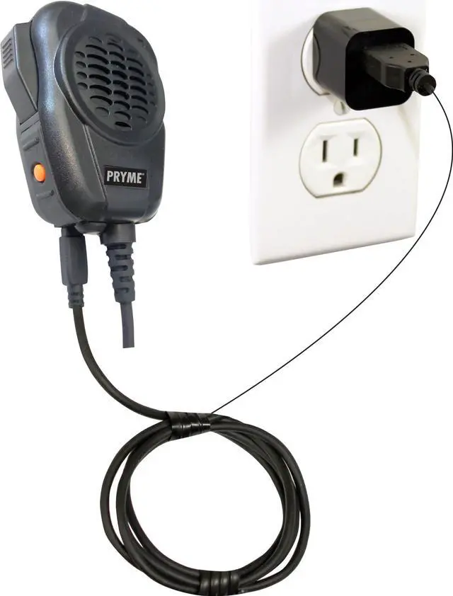 Alt view image 5 of 5 - PRYME(r) "New SPM-4200-LI STORM TROOPER(tm) Amplified Waterproof & Dustproof Speaker Microphone for CellPhones with Coil Cable and Lightning Compatible Connector Fits iPhones and iPads