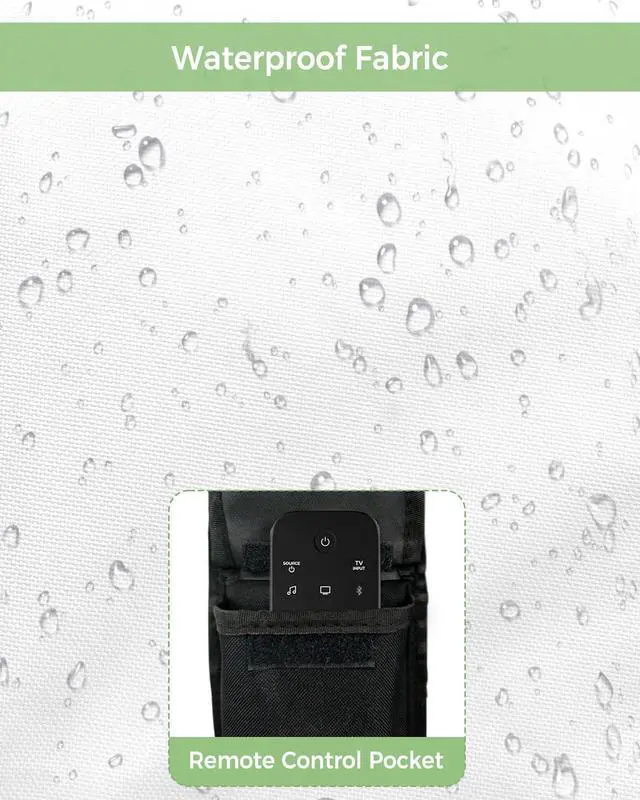 Alt view image 3 of 5 - Outdoor TV Cover Waterproof and Weatherproof, Solid White Outside TV Cover for 70 to 75 inch LCD LED, Shield TV Display Screen Protector