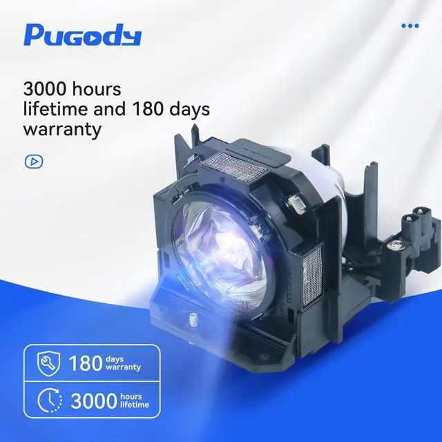 Alt view image 2 of 5 - Pugody ET-LAD60 LAD60W Replacement Projector Lamp Bulb for Panasonic PT-D5000 D6000 D6710 DW6300 DZ6700 EL DZ6700L U DZ6710 EL UL DW530E U DX500E U DZ570E U DZ770EK ES DZ770ELK ELS LK DW740LS DX810LS