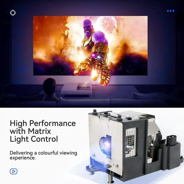 Alt view image 4 of 5 - Pugody AN-XR10L2 Quality Replacement Projector Lamp Bulb for Sharp PG-MB50XL PG-MB50X-L DT-510 XR-10S0L XR-10SL XR-10XL XR-10X-L XR-11XCL XR-11XC-L with Housing