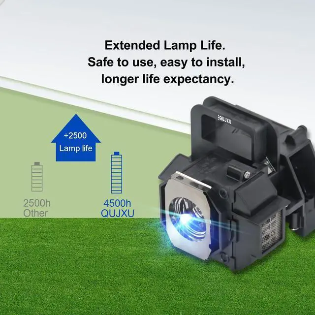 Alt view image 3 of 5 - QUJXU ELPLP49 Projector lamp for Epson V13H010L49 powerLite Home Cinema 8350 8345 8500ub 8700ub 8100 6100 6500ub Replacement Projector lamp Bulb