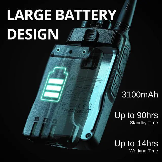 Alt view image 4 of 5 - Radioddity GD-AT10G DMR Handheld Ham Radio 10W Digital Analog Long Range (UHF Only) with GPS APRS, 3100mAh Rechargeable Battery, Work with Hotspot Black