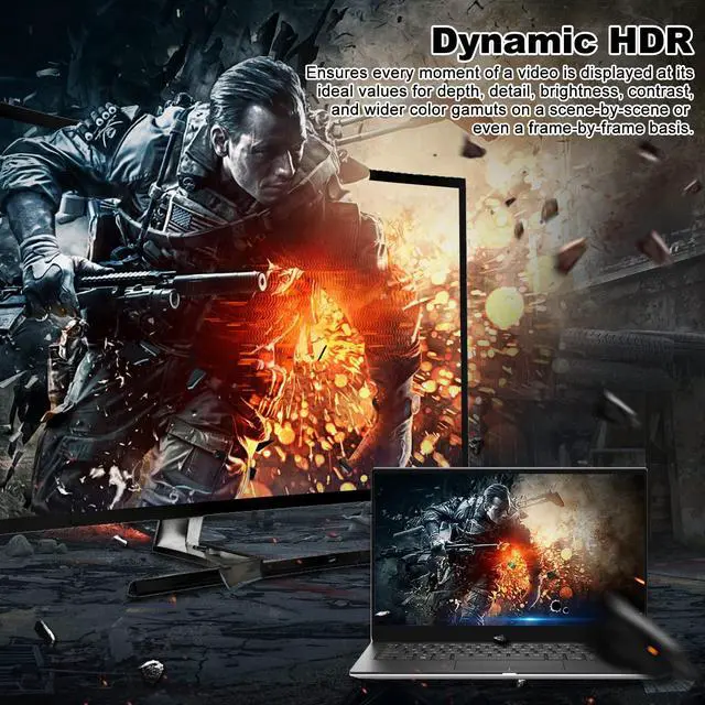 Alt view image 5 of 5 - Rommisie 4K HDMI 300FT Cable Fiber Optic, HDMI 2.0,18Gbps 4K@60Hz (4:4:4 HDR10 HDCP2.2 ARC CEC) Ultra HD One-Direction Cord Ethernet Audio Return Compatible with UHD TV Monitor Laptop Xbox PS4/PS5 ect