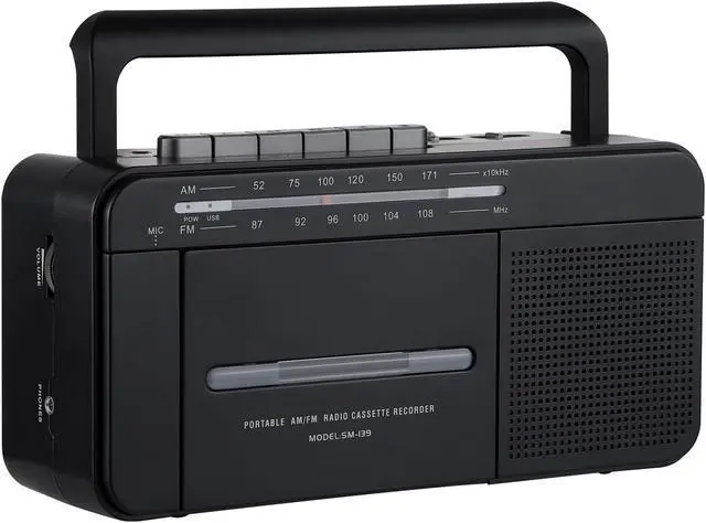 Main image of SEMIER Boombox MP3 Conversion Cassette Tape Player Recorder AM FM Radio, Cassette to MP3 Digital Converter, USB Recording, Built-in Microphone, Big Speaker and Earphone Jack by AC or C Batteries