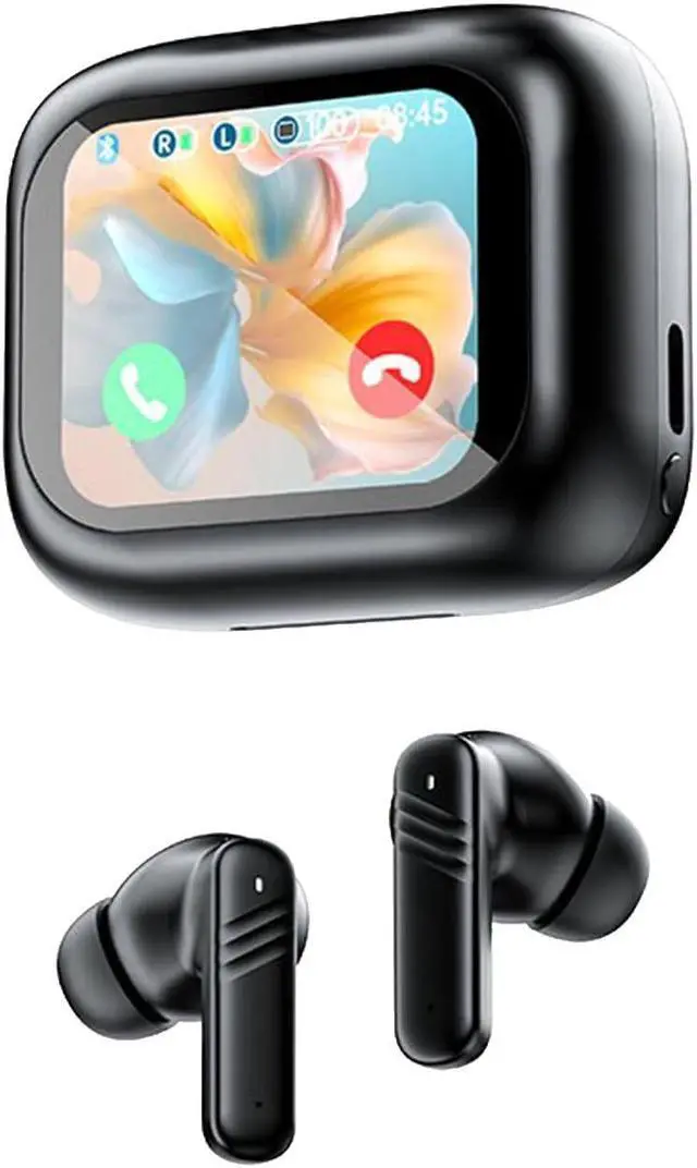 Main image of Ttbesmi Wireless Active Noise Cancelling Earbuds ANC with Smart Touch Screen Transparency Mode Blue Tooth Ear Buds Noise Cancelling Earphones Bluetooth Earbuds Active Noise Canceling Ear Buds