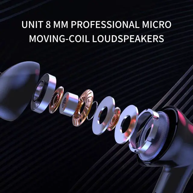 Alt view image 3 of 5 - True Wireless Earbuds,Bluetooth 5.1 in-Ear Headphones Touch Control with Wireless Charging Case IPX8 Waterproof Easy to Pair Stereo Headphones Built-in Mic, for Android/iPhone/Samsung