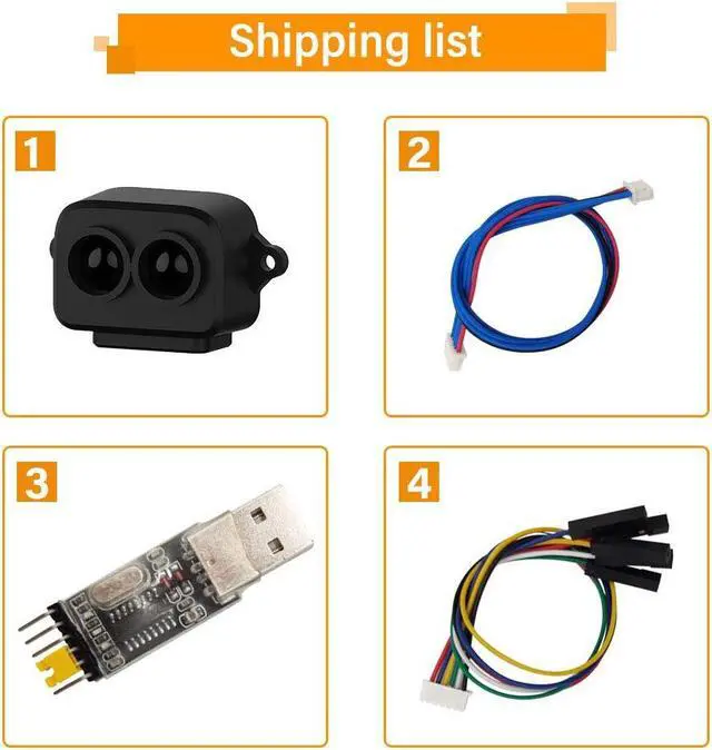 Alt view image 2 of 5 - SmartFly info TF-Luna Lidar Sensor 0.1-8m Short-Range Distance Single-Point Ranging Finder Module UART / I2C Compatible with Pixhawk and Raspberry Pi for Drone/Robot Obstacle Avoidance