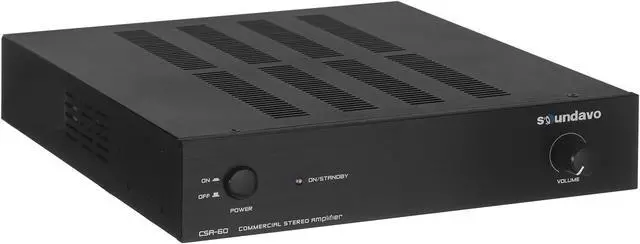 Alt view image 3 of 4 - Soundavo CSA-60 Stereo Amplifier for Home Audio, Residential and Commercial Installation 180W bridgeable