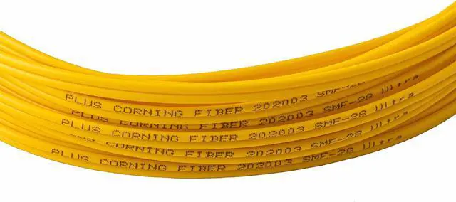 Alt view image 5 of 5 - SpeedyFiberTX 4-Pack 3 Meter LC/U to SC/U Fiber Patch Cable, Corning SMF-28 Singlemode 9/125um Ultra Optical Fiber, OS1/OS2 Compatible, Duplex Yellow Riser OFNR Cable Jacket