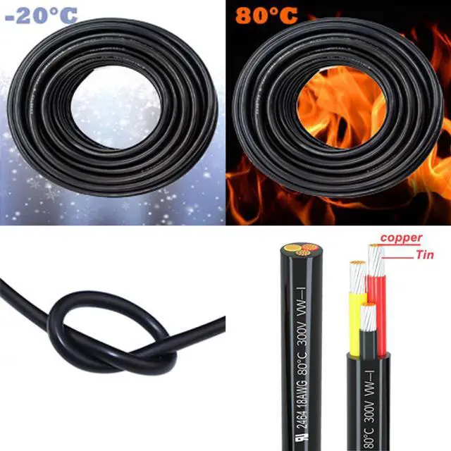 Alt view image 3 of 5 - Striveday 16 AWG 6 Conductor Wire Power Cable Audio Cable Signal Line (Red & Black & Yellow & White & Green & Orange) 33ft UL Certification