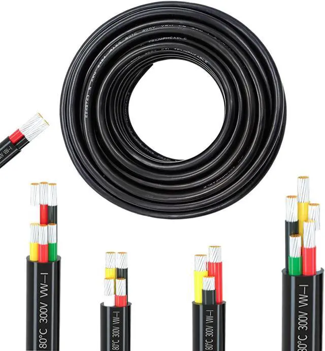 Alt view image 4 of 5 - Striveday 16 AWG 6 Conductor Wire Power Cable Audio Cable Signal Line (Red & Black & Yellow & White & Green & Orange) 33ft UL Certification