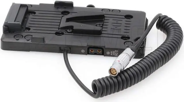 Main image of SZRMCC V-Mount Battery Plate with D-Tap Female Output and 6 Pin Female Coiled Power Cable for Red Epic Scarlet DSMC2 Camera