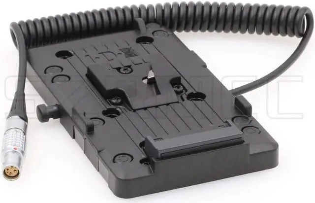 Alt view image 2 of 5 - SZRMCC V-Mount Battery Plate with D-Tap Female Output and 6 Pin Female Coiled Power Cable for Red Epic Scarlet DSMC2 Camera
